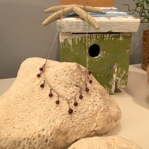 Silver Chain with dropping beads